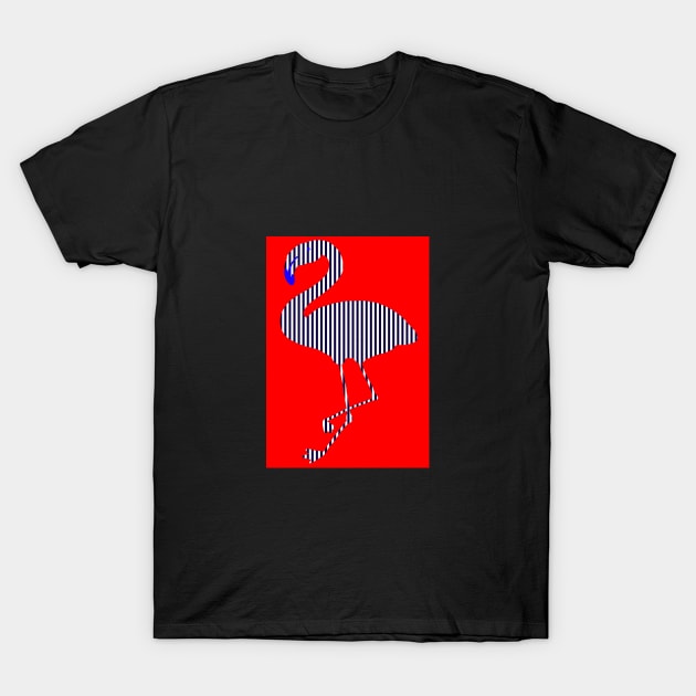 Flamingo pop art T-Shirt by zeevana